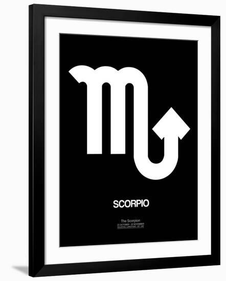 Scorpio Zodiac Sign White-NaxArt-Framed Art Print
