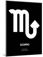 Scorpio Zodiac Sign White-NaxArt-Mounted Art Print