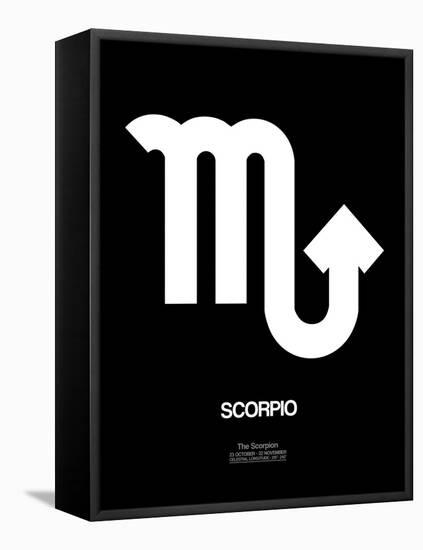 Scorpio Zodiac Sign White-NaxArt-Framed Stretched Canvas