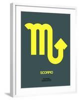 Scorpio Zodiac Sign Yellow-NaxArt-Framed Art Print