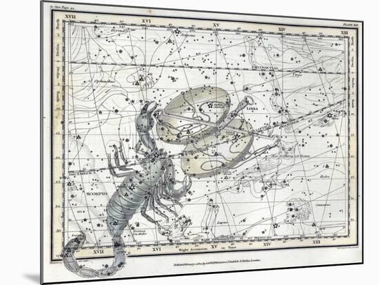 Scorpius and Libra, Zodiac, 1822-Science Source-Mounted Giclee Print