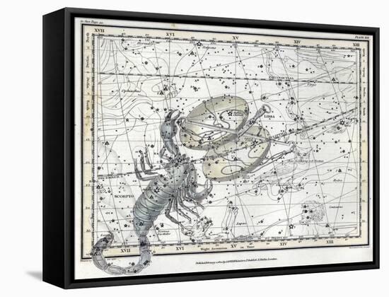 Scorpius and Libra, Zodiac, 1822-Science Source-Framed Stretched Canvas