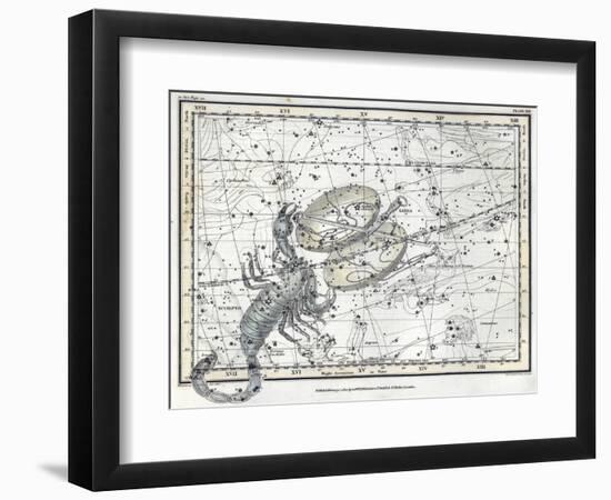 Scorpius and Libra, Zodiac, 1822-Science Source-Framed Premium Giclee Print