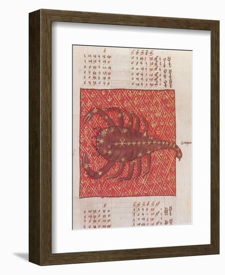 Scorpius Constellation, Zodiac Sign, Ptolemy-Science Source-Framed Giclee Print