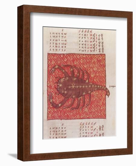 Scorpius Constellation, Zodiac Sign, Ptolemy-Science Source-Framed Giclee Print