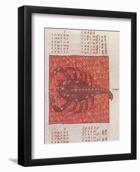 Scorpius Constellation, Zodiac Sign, Ptolemy-Science Source-Framed Giclee Print