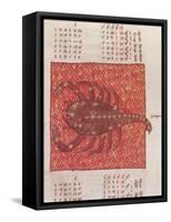 Scorpius Constellation, Zodiac Sign, Ptolemy-Science Source-Framed Stretched Canvas