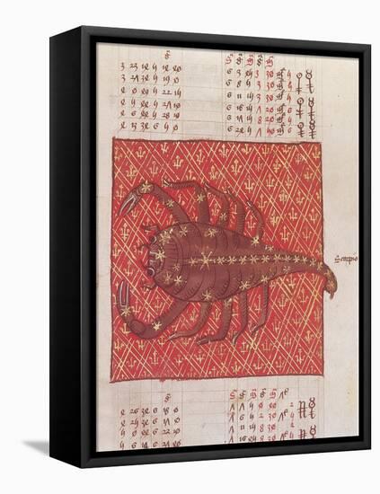 Scorpius Constellation, Zodiac Sign, Ptolemy-Science Source-Framed Stretched Canvas