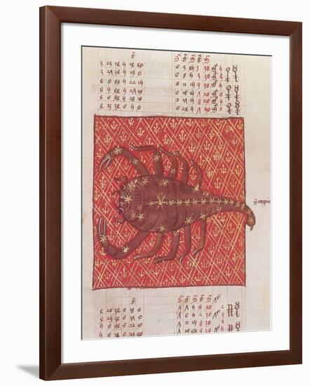 Scorpius Constellation, Zodiac Sign, Ptolemy-Science Source-Framed Giclee Print