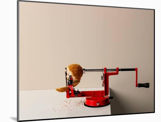 Scotch Egg Being Sliced by an Apple Peeler-Marina Ortega-Mounted Photographic Print