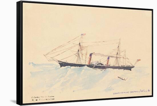 Scotia', a Cunard Steamship, C.1879-80-Henri de Toulouse-Lautrec-Framed Stretched Canvas