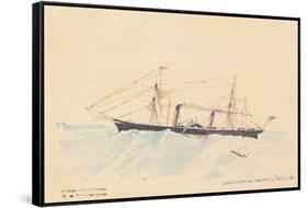 Scotia', a Cunard Steamship, C.1879-80-Henri de Toulouse-Lautrec-Framed Stretched Canvas