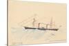 Scotia', a Cunard Steamship, C.1879-80-Henri de Toulouse-Lautrec-Stretched Canvas