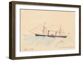 Scotia', a Cunard Steamship, C.1879-80-Henri de Toulouse-Lautrec-Framed Giclee Print