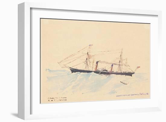 Scotia', a Cunard Steamship, C.1879-80-Henri de Toulouse-Lautrec-Framed Giclee Print