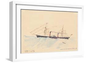 Scotia', a Cunard Steamship, C.1879-80-Henri de Toulouse-Lautrec-Framed Giclee Print