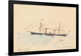 Scotia', a Cunard Steamship, C.1879-80-Henri de Toulouse-Lautrec-Framed Giclee Print