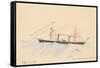 Scotia', a Cunard Steamship, C.1879-80-Henri de Toulouse-Lautrec-Framed Stretched Canvas