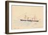 Scotia', a Cunard Steamship, C.1879-80-Henri de Toulouse-Lautrec-Framed Premium Giclee Print