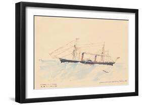 Scotia', a Cunard Steamship, C.1879-80-Henri de Toulouse-Lautrec-Framed Premium Giclee Print