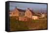 Scotland, Buchan Ness, Houses-Thomas Ebelt-Framed Stretched Canvas