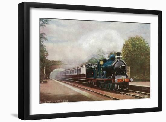 Scotland - Caledonian Railways Highland Express Train View-Lantern Press-Framed Art Print