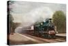 Scotland - Caledonian Railways Highland Express Train View-Lantern Press-Stretched Canvas