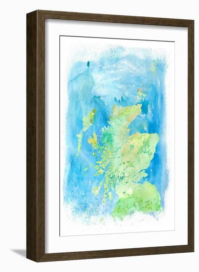 Scotland Clean Iconic Map-M. Bleichner-Framed Art Print