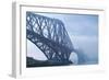 Scotland, Edinburgh, Forth Bridge, Fog-Thomas Ebelt-Framed Photographic Print