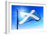 Scotland Flag Waving on the Wind-Flogel-Framed Art Print