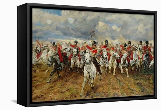 Scotland for Ever! 1881-Lady Butler-Framed Stretched Canvas