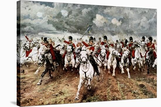 Scotland for Ever, the Charge of the Scots Greys at Waterloo, 18 June 1815-Elizabeth Butler-Stretched Canvas