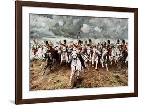 Scotland for Ever, the Charge of the Scots Greys at Waterloo, 18 June 1815-Elizabeth Butler-Framed Giclee Print