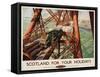 'Scotland for Your Holidays', a British Railways Advertising Poster, C. 1952 (Colour Lithograph)-Terence Cuneo-Framed Stretched Canvas