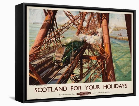 'Scotland for Your Holidays', a British Railways Advertising Poster, C. 1952 (Colour Lithograph)-Terence Cuneo-Framed Stretched Canvas