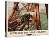 'Scotland for Your Holidays', a British Railways Advertising Poster, C. 1952 (Colour Lithograph)-Terence Cuneo-Stretched Canvas