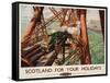 'Scotland for Your Holidays', a British Railways Advertising Poster, C. 1952 (Colour Lithograph)-Terence Cuneo-Framed Stretched Canvas