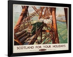 'Scotland for Your Holidays', a British Railways Advertising Poster, C. 1952 (Colour Lithograph)-Terence Cuneo-Framed Giclee Print