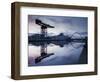 Scotland, Glasgow, Clydebank, the Finneston Crane and Modern Clydebank Skyline-Steve Vidler-Framed Photographic Print