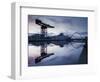 Scotland, Glasgow, Clydebank, the Finneston Crane and Modern Clydebank Skyline-Steve Vidler-Framed Photographic Print