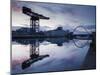 Scotland, Glasgow, Clydebank, the Finneston Crane and Modern Clydebank Skyline-Steve Vidler-Mounted Photographic Print