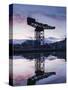 Scotland, Glasgow, Clydebank, the Finneston Crane and Modern Clydebank Skyline-Steve Vidler-Stretched Canvas