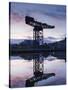 Scotland, Glasgow, Clydebank, the Finneston Crane and Modern Clydebank Skyline-Steve Vidler-Stretched Canvas