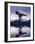 Scotland, Glasgow, Clydebank, the Finneston Crane and Modern Clydebank Skyline-Steve Vidler-Framed Photographic Print