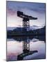 Scotland, Glasgow, Clydebank, the Finneston Crane and Modern Clydebank Skyline-Steve Vidler-Mounted Photographic Print