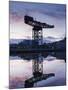 Scotland, Glasgow, Clydebank, the Finneston Crane and Modern Clydebank Skyline-Steve Vidler-Mounted Photographic Print