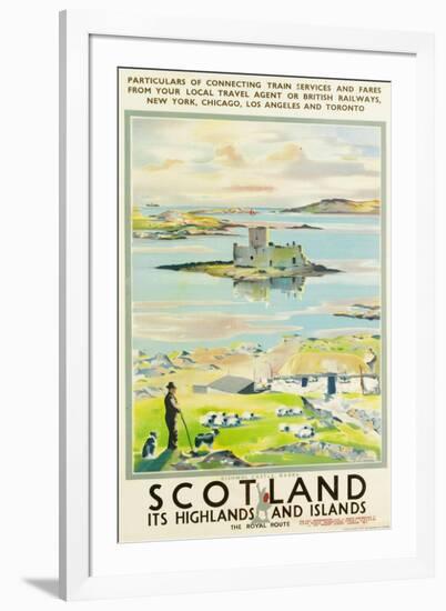 Scotland, Kishmul Castle Isle of Barra, Poster Advertising British Railways, 1952-null-Framed Giclee Print