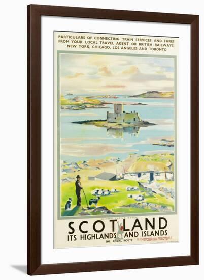 Scotland, Kishmul Castle Isle of Barra, Poster Advertising British Railways, 1952-null-Framed Giclee Print