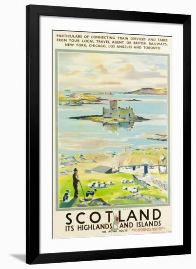 Scotland, Kishmul Castle Isle of Barra, Poster Advertising British Railways, 1952-null-Framed Giclee Print
