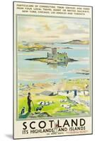 Scotland, Kishmul Castle Isle of Barra, Poster Advertising British Railways, 1952-null-Mounted Giclee Print